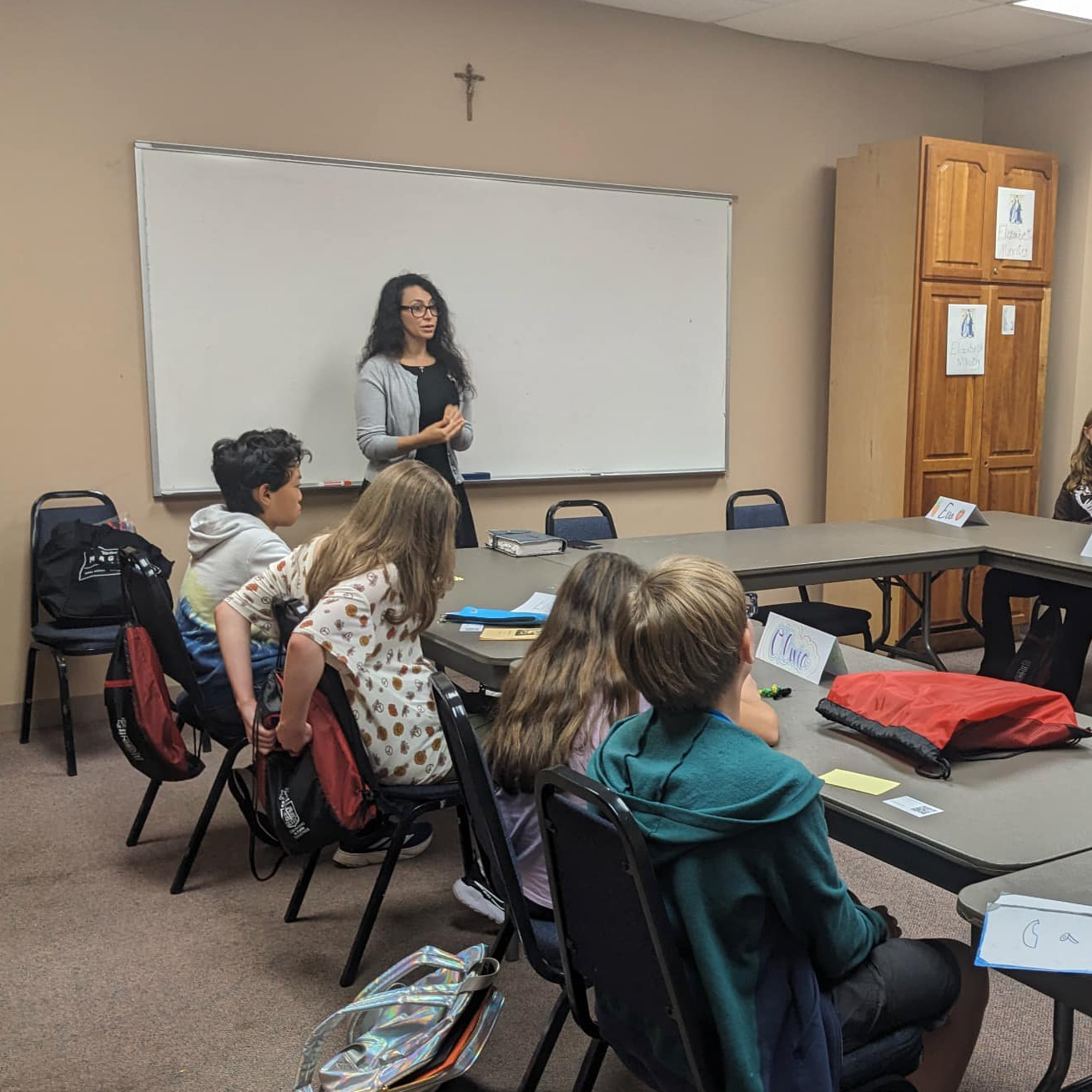 Dr. Psihas at parish talk